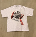 White Twostacks Cross Cropped T